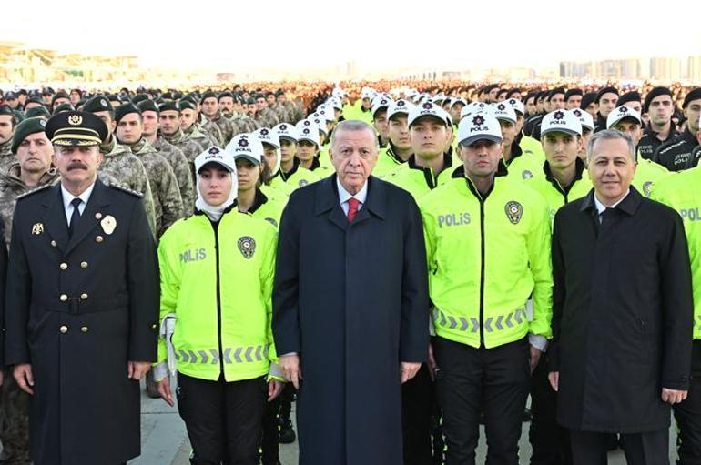 6 bin 992 polis göreve başladı Cumhurbaşkanı Erdoğandan yerel seçim mesajı