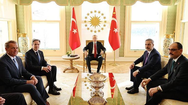 Cumhurbaşkanı Erdoğan, ABDli Bakan Blinkenı kabul etti