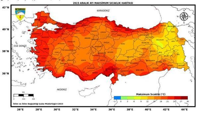 Türkiyede hava sıcaklıklarının mevsim normallerinde sürdüğü tek il