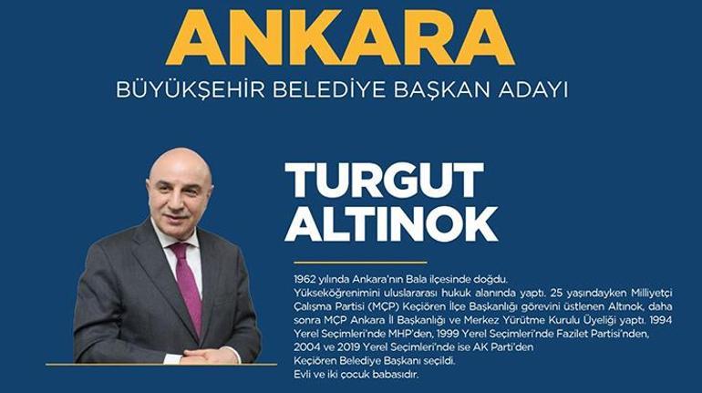AK Parti Ankara Büyükşehir Belediye Başkan Adayı Turgut Altınok oldu