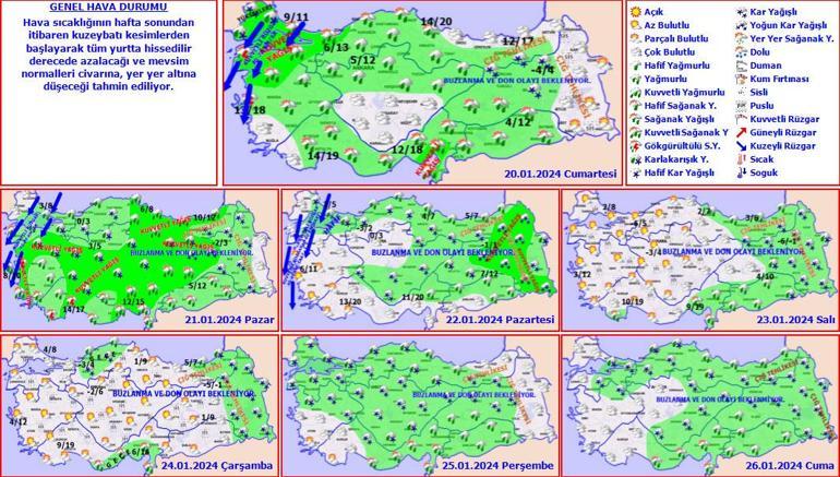 Son dakika... Harita güncellendi, İstanbul dahil Meteoroloji’den sel, sağanak, kar uyarısı