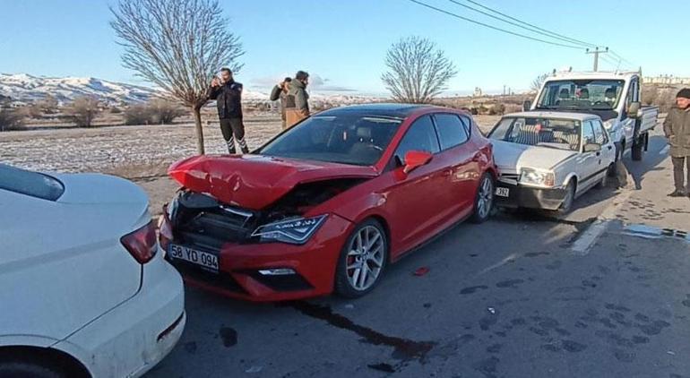 Sivasta kaza kazaya neden oldu 10 araç birbirine girdi