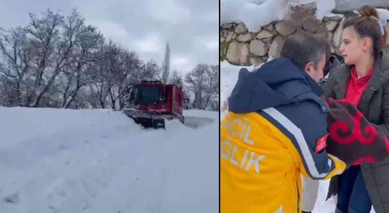 Nesef kesen an Önce paletli ambulans, sonra ambulans helikopter