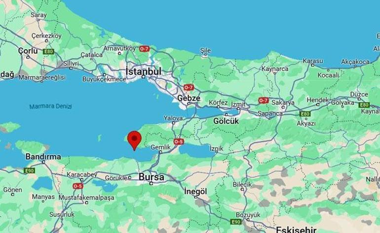 Son dakika: Marmara Denizinde 3.4 büyüklüğünde deprem