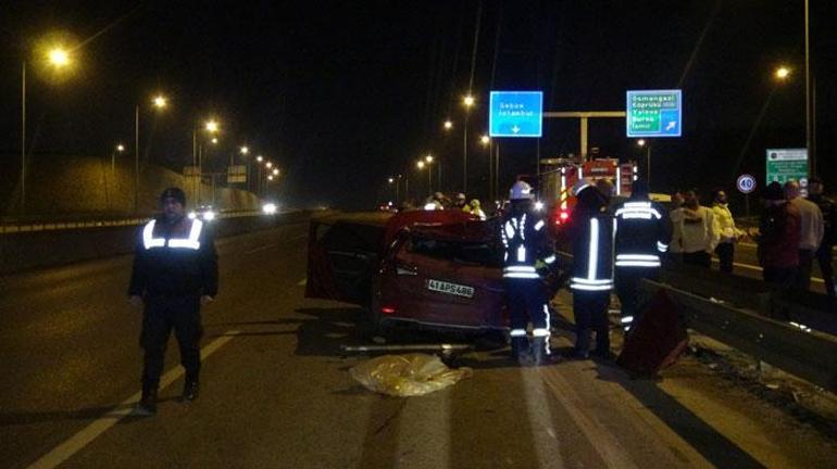 Kaçan sürücü her yerde aranıyor Otomobil TIR’a çarptı: 1 ölü, 3 yaralı