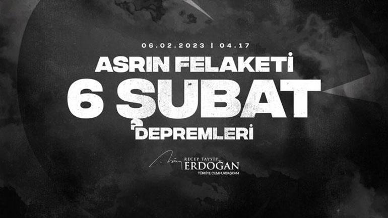 Erdoğandan 6 Şubat depremleri paylaşımı: Türkiye asrın felaketi karşısında asrın birlikteliğini ortaya koydu