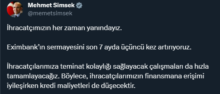İhracatçılarımızın kredi maliyetleri düşecek