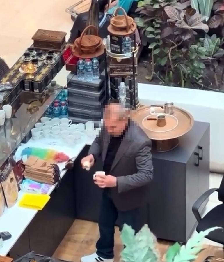 Kahve dükkanında mide bulandıran görüntü Turist kaydedip, sosyal medyada paylaştı