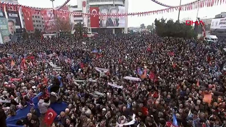 Cumhurbaşkanı Erdoğandan Samsunda yerel seçim mesajı: Bizimle yarışacak kimse yok