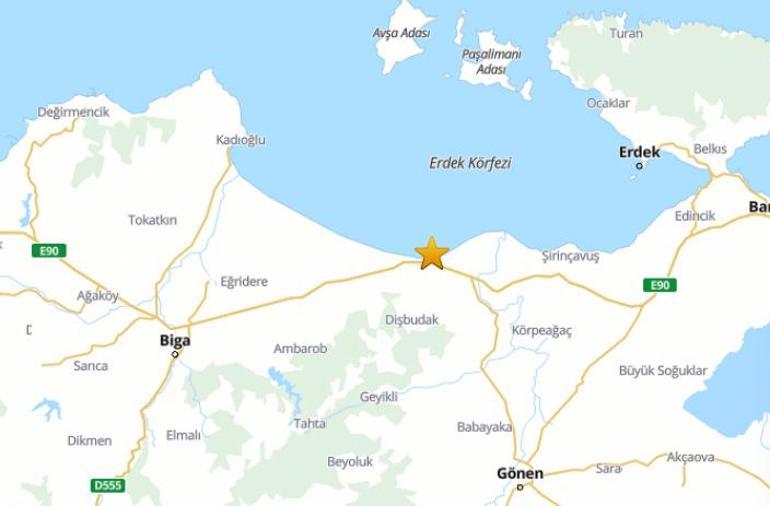 Son dakika: Marmara Denizinde 3.6 büyüklüğünde deprem