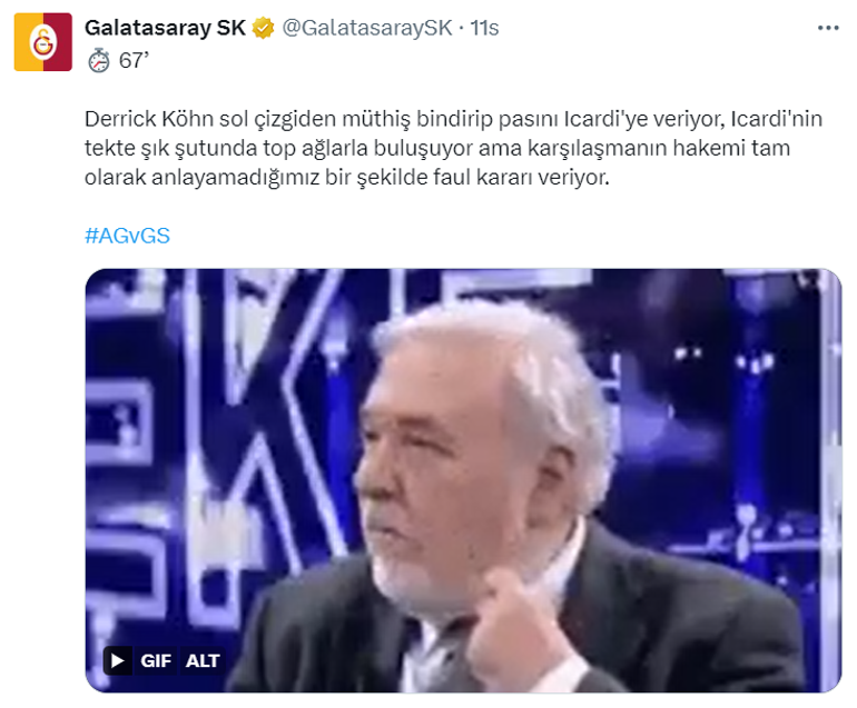 Galatasaraydan İlber Ortaylı ile hakeme protesto