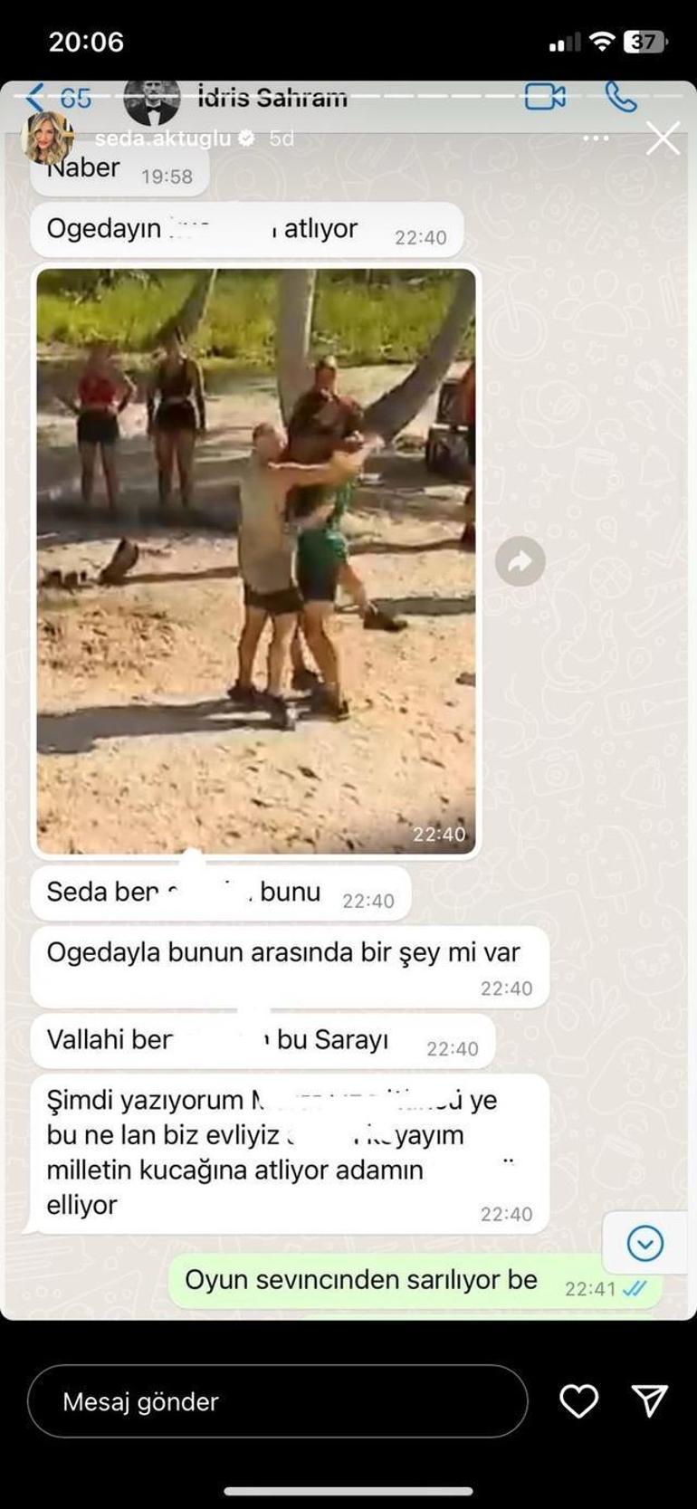 Survivor Seda Aktuğlu, Sahranın eşi İdrisin küfürlü mesajlarını ifşa etti