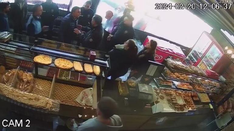 Fırın denetiminde gıda kontrol görevlilerine saldırı kamerada
