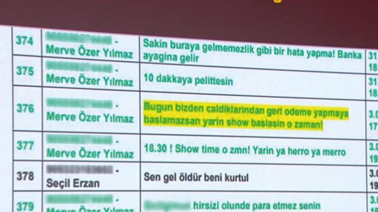 Seçil Erzanı en yakınları bile tehdit etmiş CNN Türk Erzanın telefon mesajlarına ulaştı