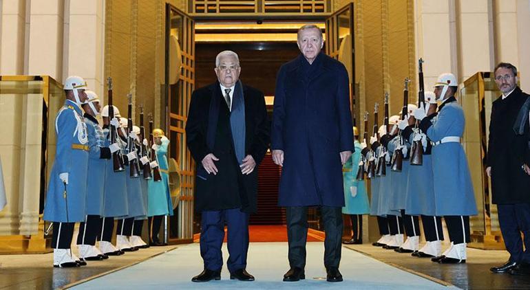 Türkiyeye kritik ziyaret Cumhurbaşkanı Erdoğan ve Mahmud Abbas görüştü