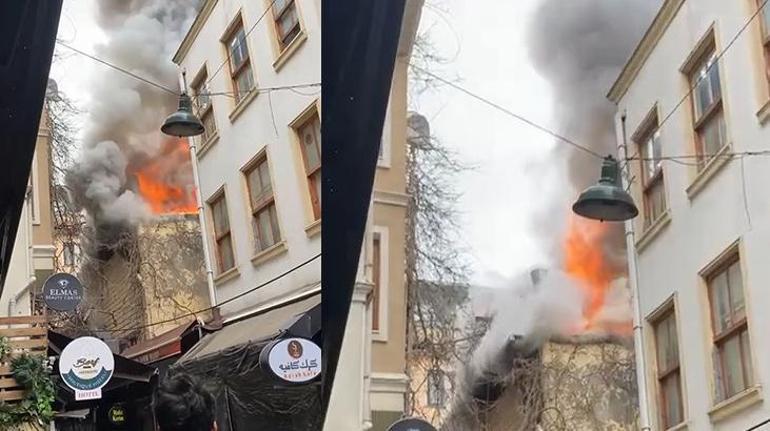 Boğazda korkutan yangın Ortaköy Camiisine sadece 50 metre uzaklıkta
