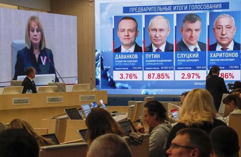 Son dakika Rusyada seçimi yüzde 87,8 oy alan Putin kazandı