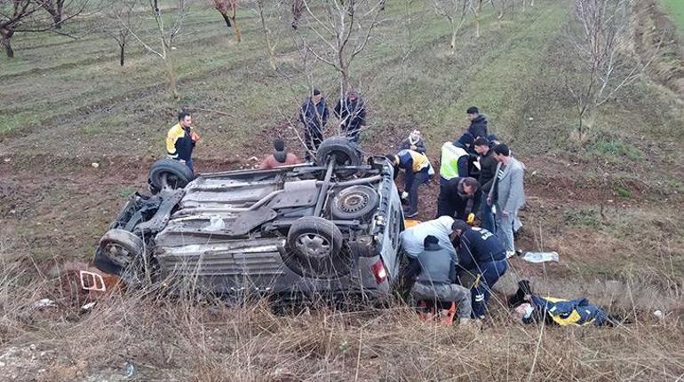 Malatyada araç devrildi, 8 kişi yaralandı