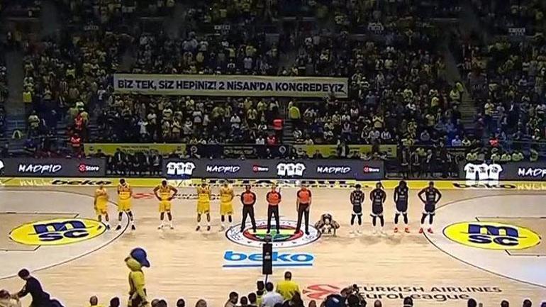 Euroleague maçında Fenerbahçeden kongre göndermesi Mert Hakan Yandaş sürprizi