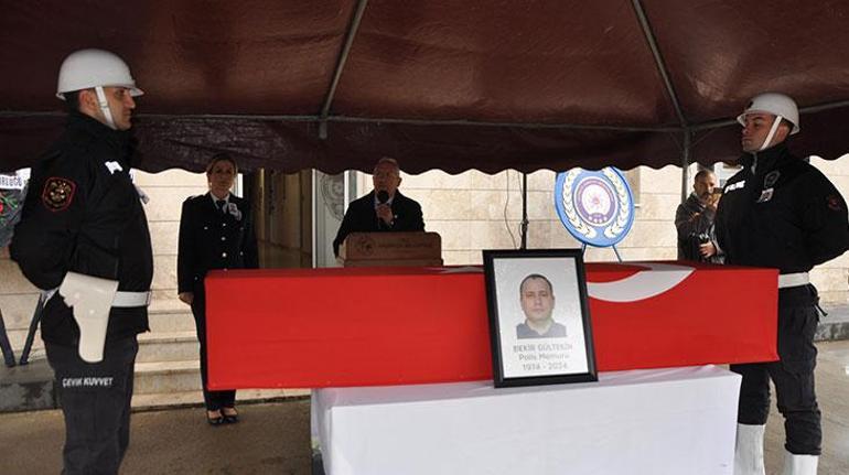 Görev başında hayatını kaybeden polis için tören düzenlendi