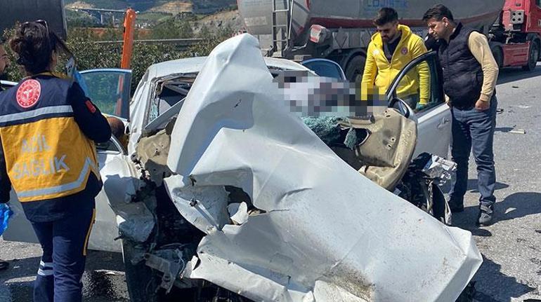 Gaziantepte feci kaza Otomobil TIR’a çarptı