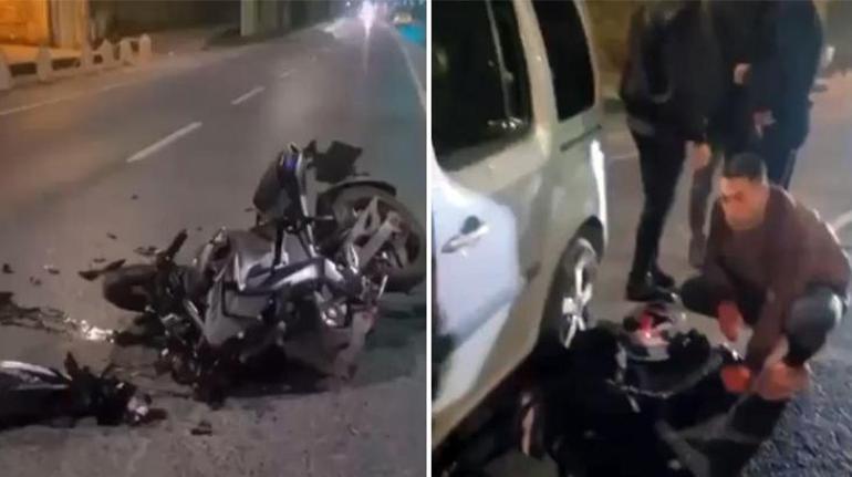 Beşiktaşta feci kaza Hatalı dönüş yapan araca motosiklet çarptı