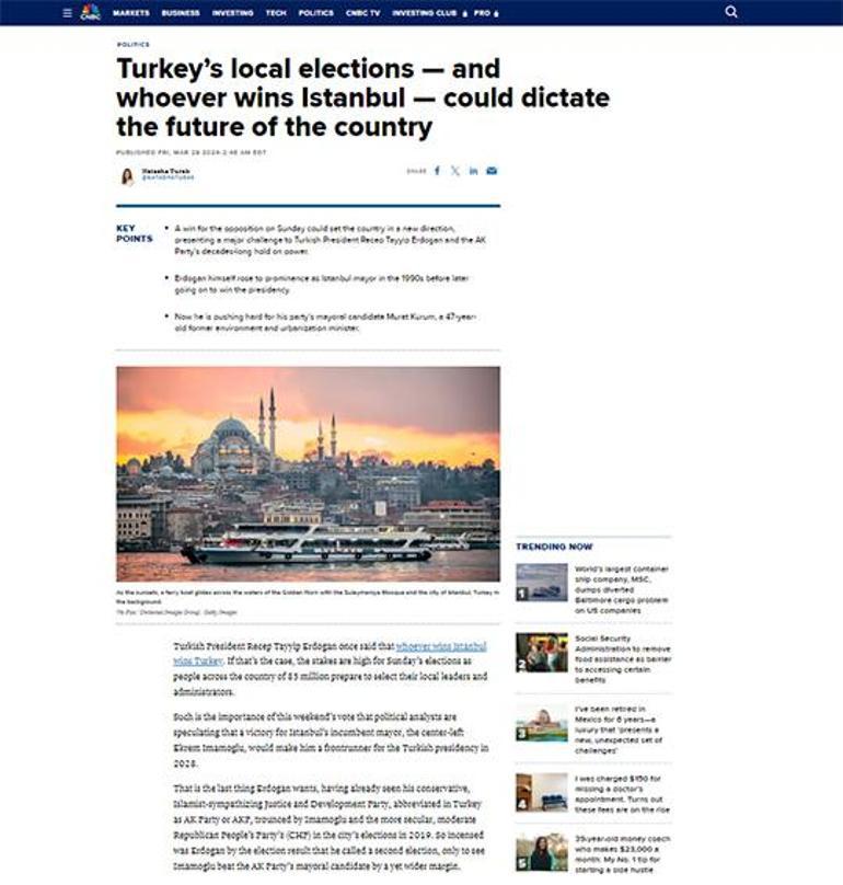 Yerel seçim dünya medyasında: İstanbul büyük ödül, muhalefeti bekleyen tehlike