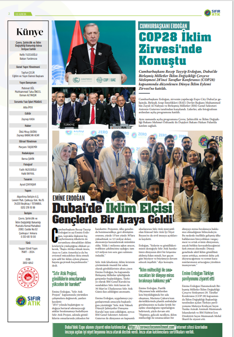 Bakan Özhaseki açıkladı: Sıfır Atık gazetesi yayında