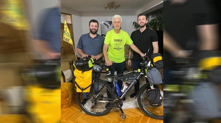 Kuzey Makedonyadan bisikletle Haca gidiyorlar