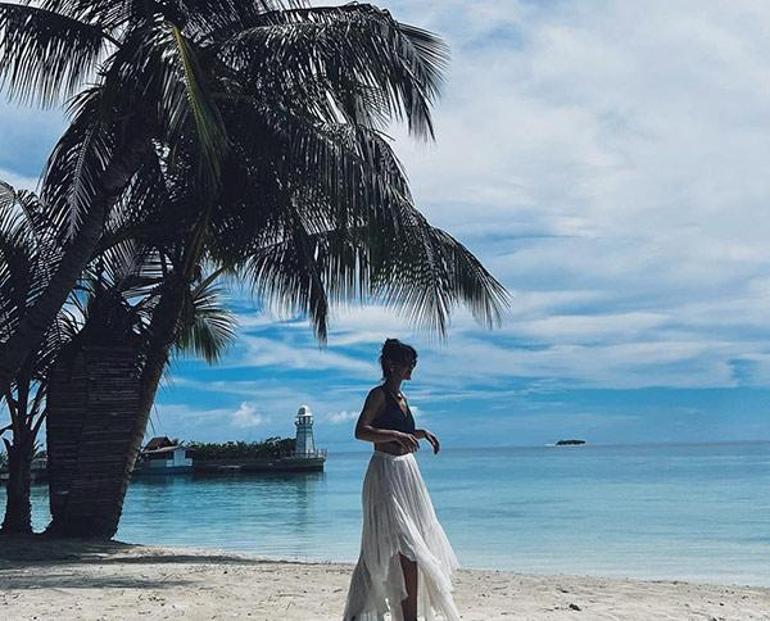 Pınar Deniz-Kaan Yıldırım çifti Maldivler tatilinde