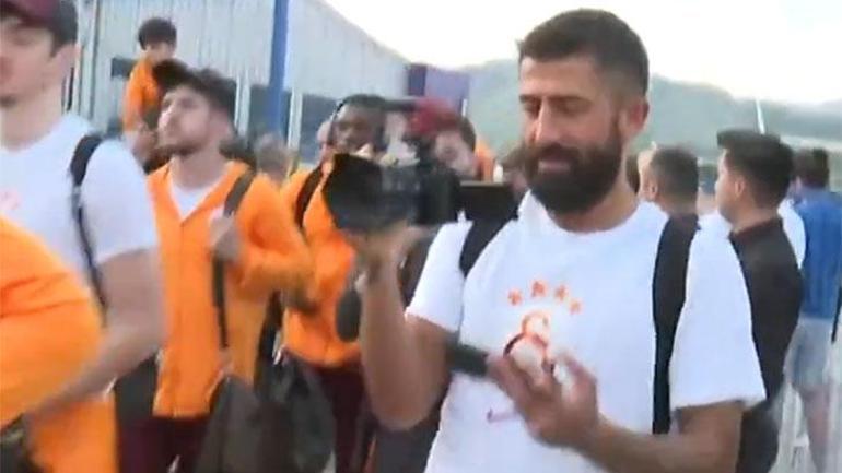 Galatasarayda Kerem Demirbay canlı yayına yakalandı Dayının Leverkusen tutkusu