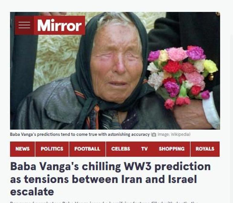 İranın İsraile saldırısını da bildi Vanga’nın ‘Tüyler ürpertici’ kehanetleri: Büyük felaketin konumunu yazdılar