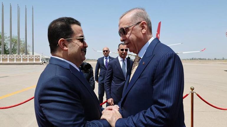 Cumhurbaşkanı Erdoğana Irakta resmi törenle karşılama