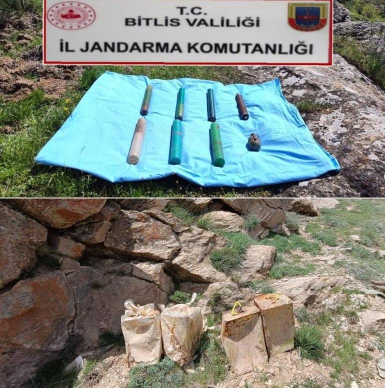 Bitliste terör örgütüne ait patlayıcılar ele geçirildi