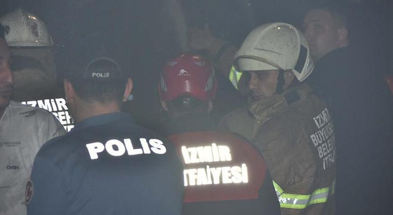 İzmirde tekstil deposunda korkutan yangın 1 kişi yaralandı