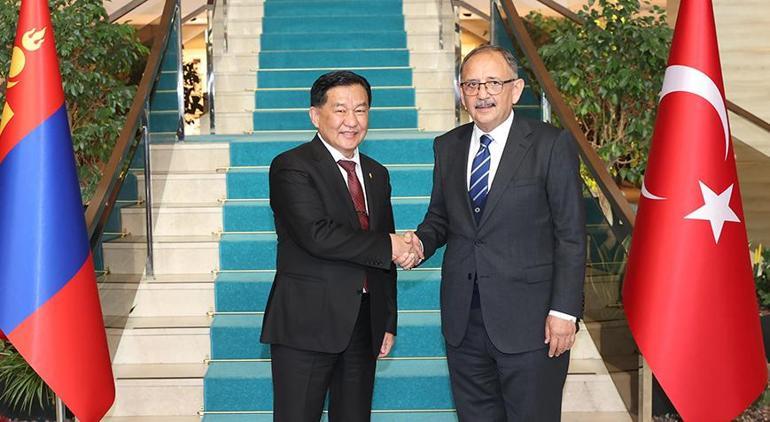 Bakan Özhaseki, Moğolistanlı bakanı kabul etti