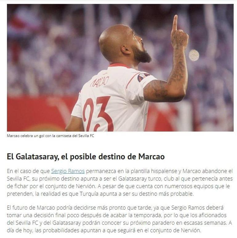 Marcao pişman oldu Galatasaray için Sevillaya rest çekti