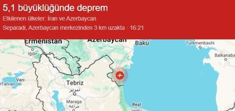 Son dakika... Azerbaycanda 5.2 şiddetinde deprem