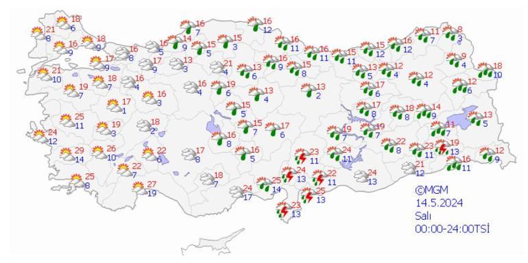 Meteoroloji tek tek saydı: 16 ile uyarı Kuvvetli geliyor