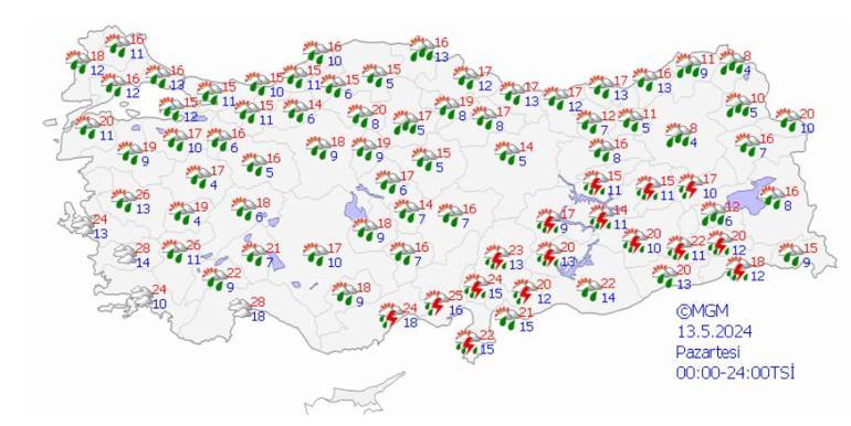 Meteoroloji tek tek saydı: 16 ile uyarı Kuvvetli geliyor