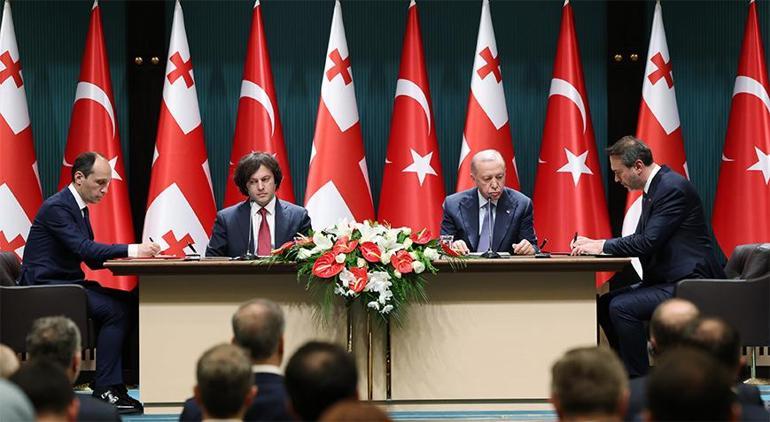 Gürcistan Başbakanı Ankarada Erdoğan: Ticarette hedef 5 milyar dolar