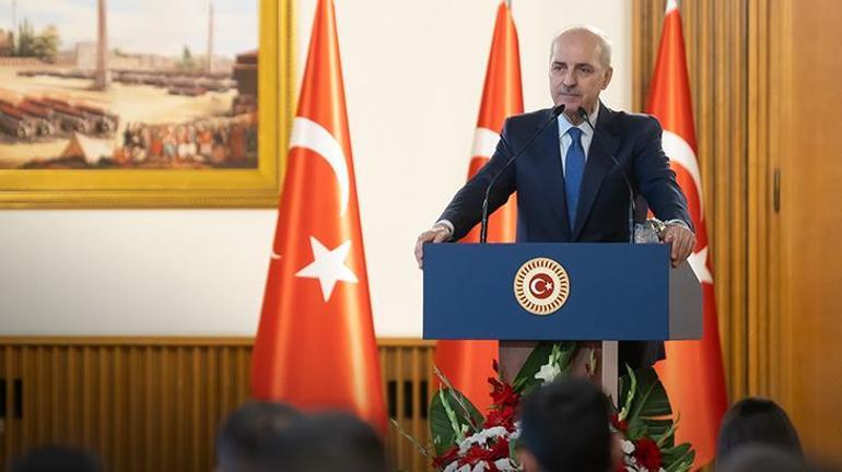 TBMM Başkanı Kurtulmuş, Mecliste gençleri ağırladı