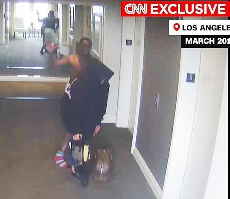 Ünlü rapçinin sevgilisine şiddet uyguladığı anlar ortaya çıktı Otel koridorunda dakikalarca dövdü