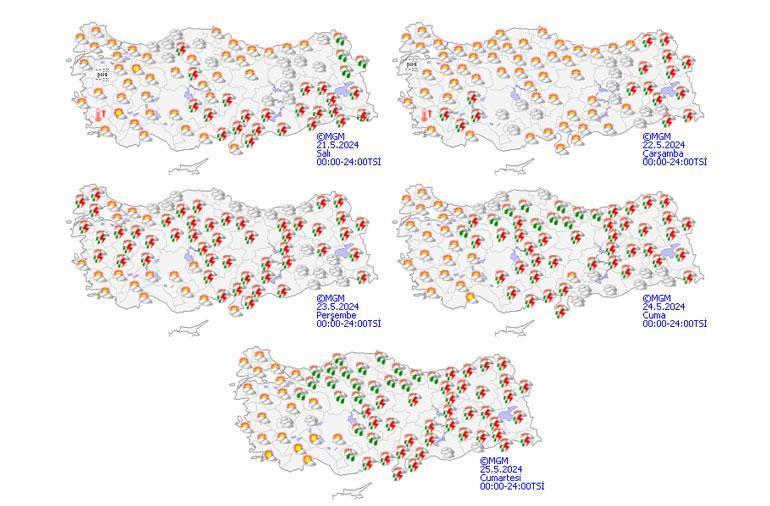 Dikkat Meteoroloji yeni hava durumu haritasını yayımladı Çok sayıda ili vuracak