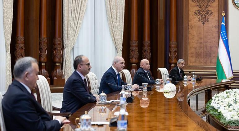 Meclis Başkanı Kurtulmuş, Özbekistan Cumhurbaşkanıyla görüştü