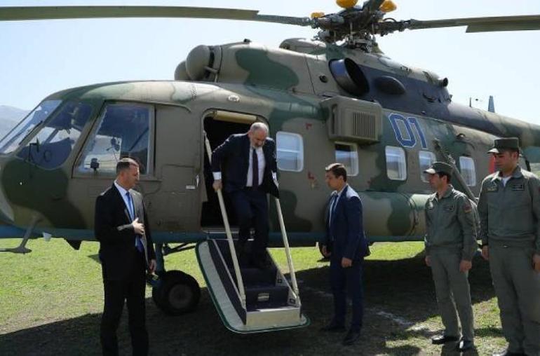 Son dakika... Ermenistan Başbakanı Paşinyanı taşıyan helikopter acil iniş yaptı