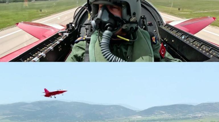 Ankara semalarında test uçuşu Orgeneral Kadıoğlu HÜRJETte