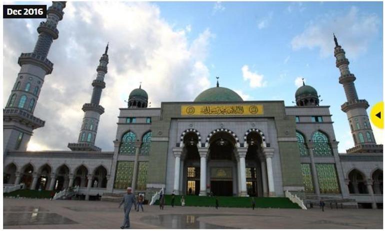 Çinde İslami tarzdaki son büyük cami kubbelerini yitirdi