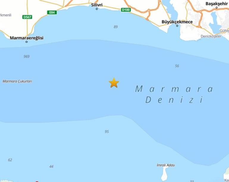 AFAD duyurdu Marmara Denizinde 3.8 büyüklüğünde deprem
