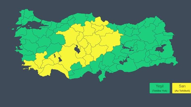 Meteoroloji yeni hava durumu haritası yayımladı İstanbul, Ankara için uyarı geldi